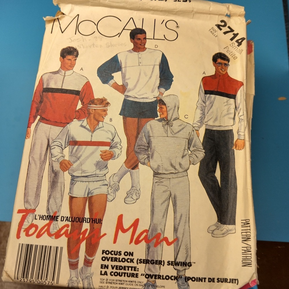 Huge Vintage Men's Sewing Pattern Lot McCall's Butterick 70s 80s 90s Sportswear - Picture 2 of 11